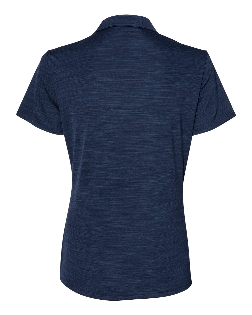 Front View of Collegiate Navy Melange Women's Mélange Polo - A403