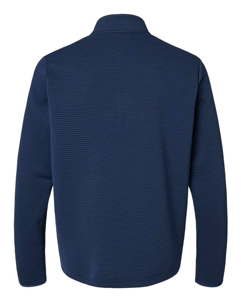Rear View of Collegiate Navy Spacer Quarter-Zip Pullover - A588 plain
