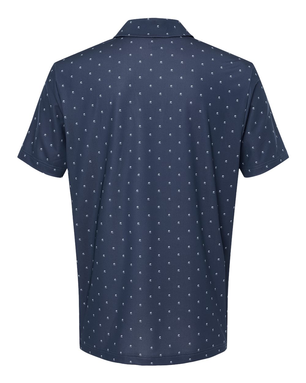 Front View of Collegiate Navy/ White Pine Tree Polo - A574