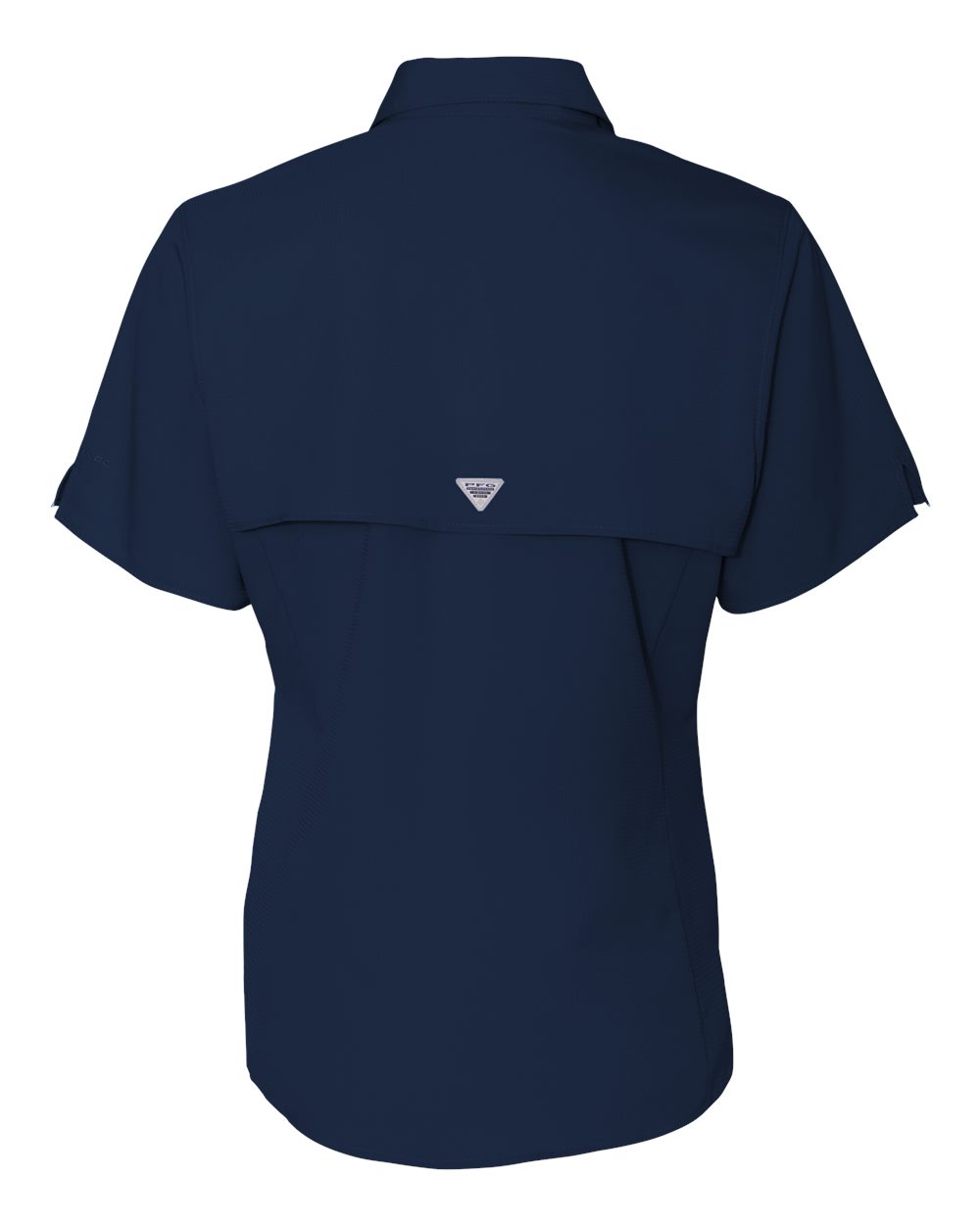 Rear View of Collegiate Navy Women&#39;s PFG Tamiami™ II Short Sleeve Shirt - 212466