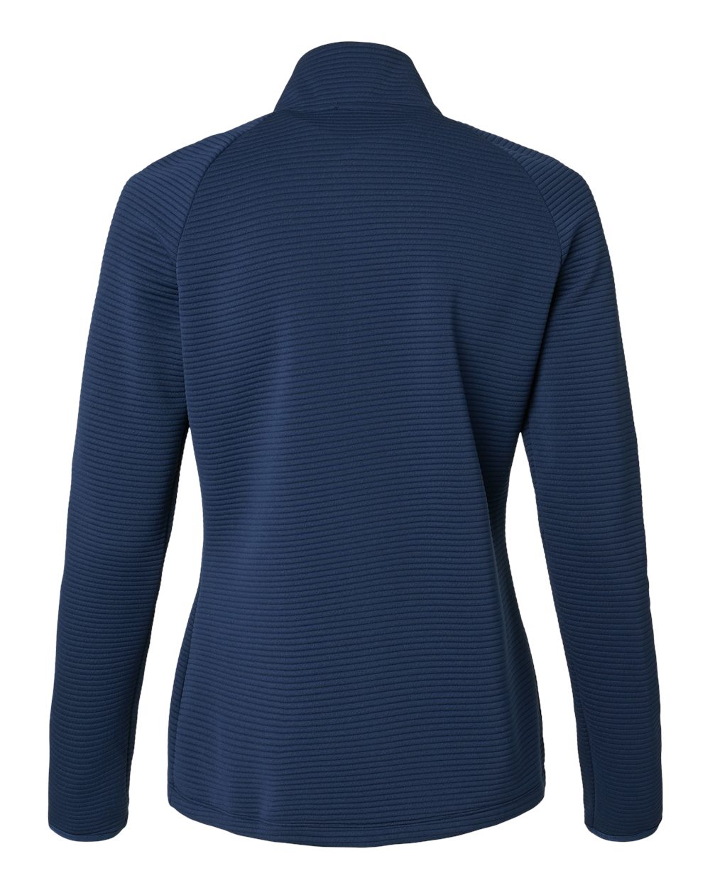 Front View of Collegiate Navy Women's Spacer Quarter-Zip Pullover - A589