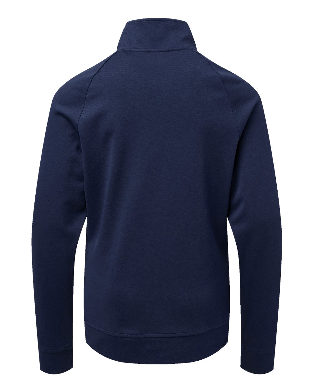 Rear View of Collegiate Navy Youth Quarter-Zip Pullover - A4001