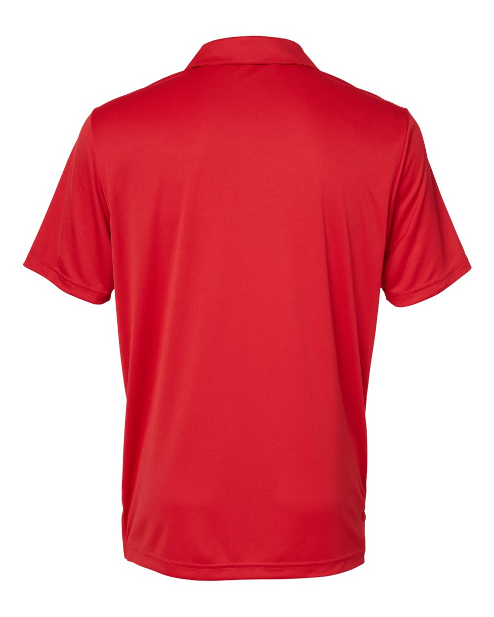 Front View of Collegiate Red/ Black 3-Stripes Chest Polo - A324