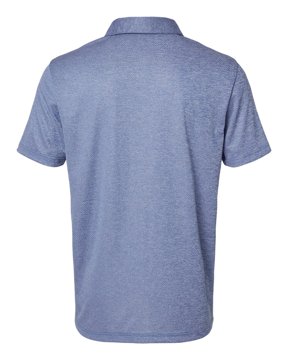 Rear View of Collegiate Royal Melange Space Dyed Polo - A591