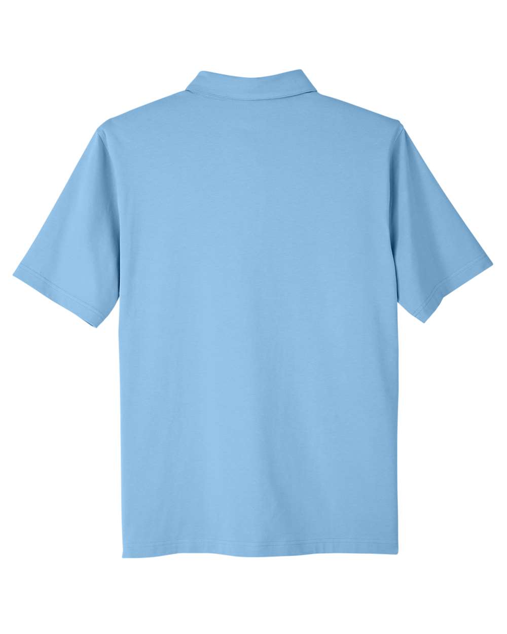 Front View of Columbia Blue Men's Lakeshore Stretch Cotton Performance Polo - UC105