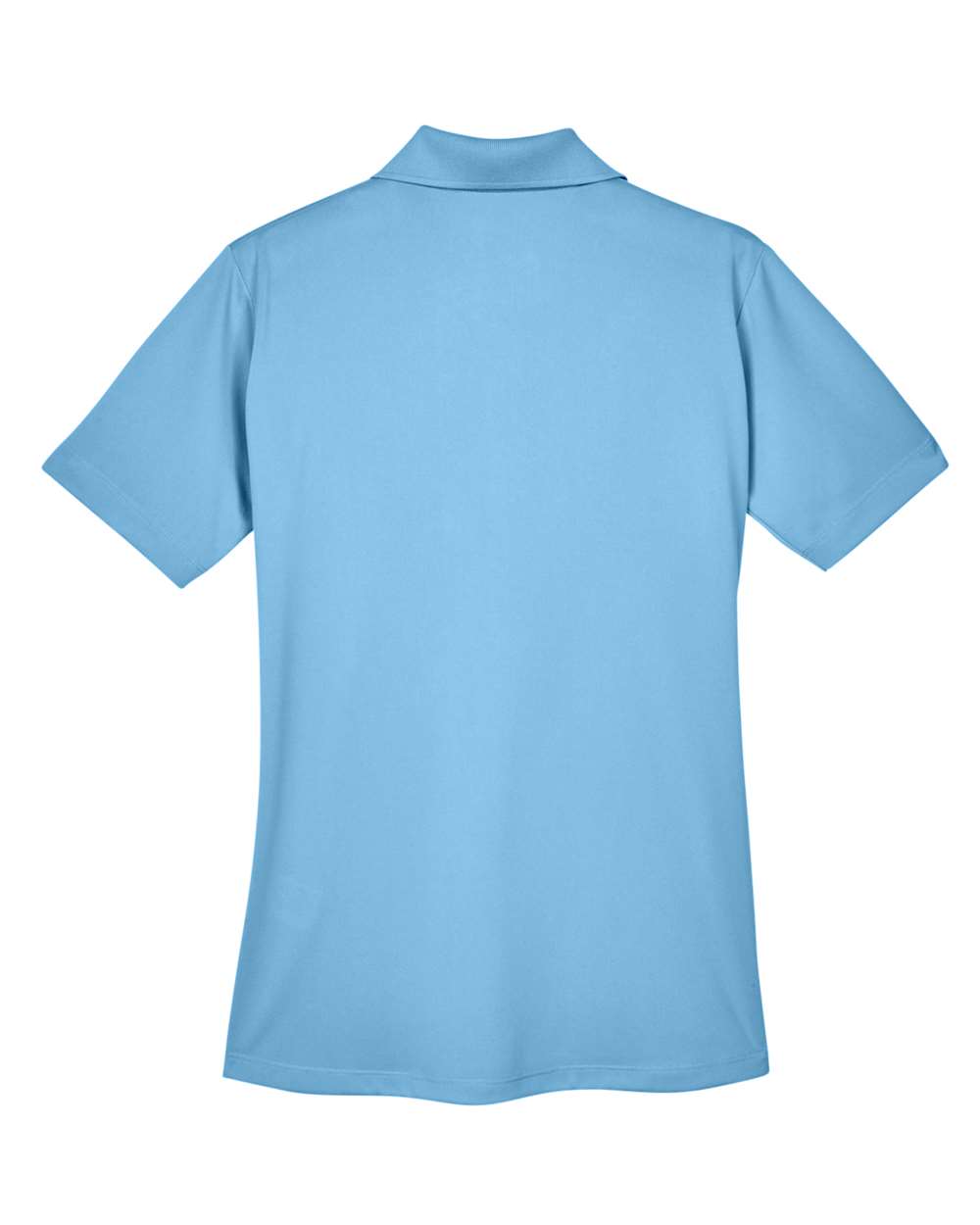 Front View of Columbia Blue Women's Cool & Dry 8-Star Elite Performance Interlock Polo - 8610L