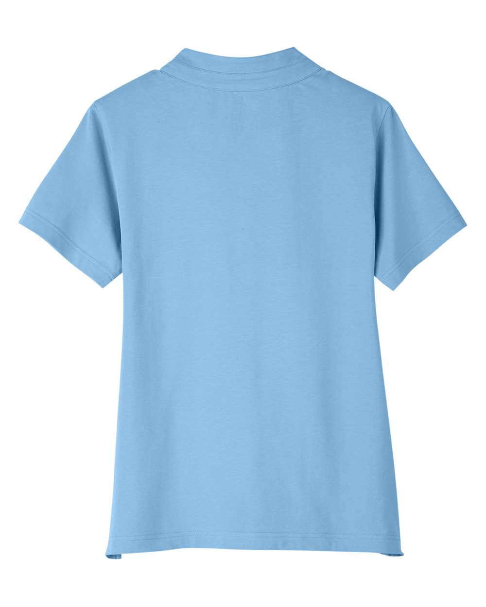 Front View of Columbia Blue Women's Lakeshore Stretch Cotton Performance Polo - UC105W