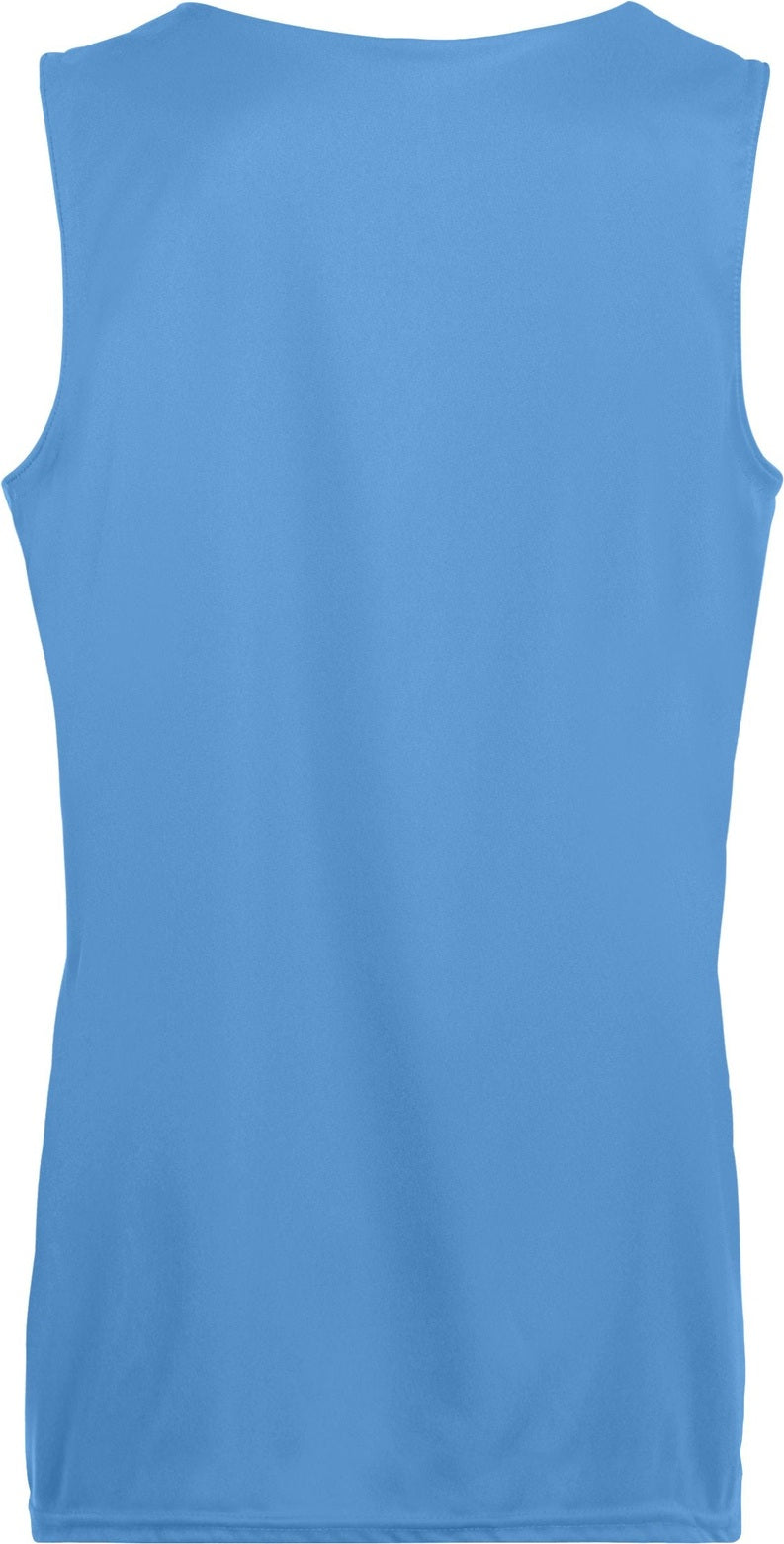 Rear View of COLUMBIA BLUE/WHITE LDS REVERSIBLE WICKING TANK