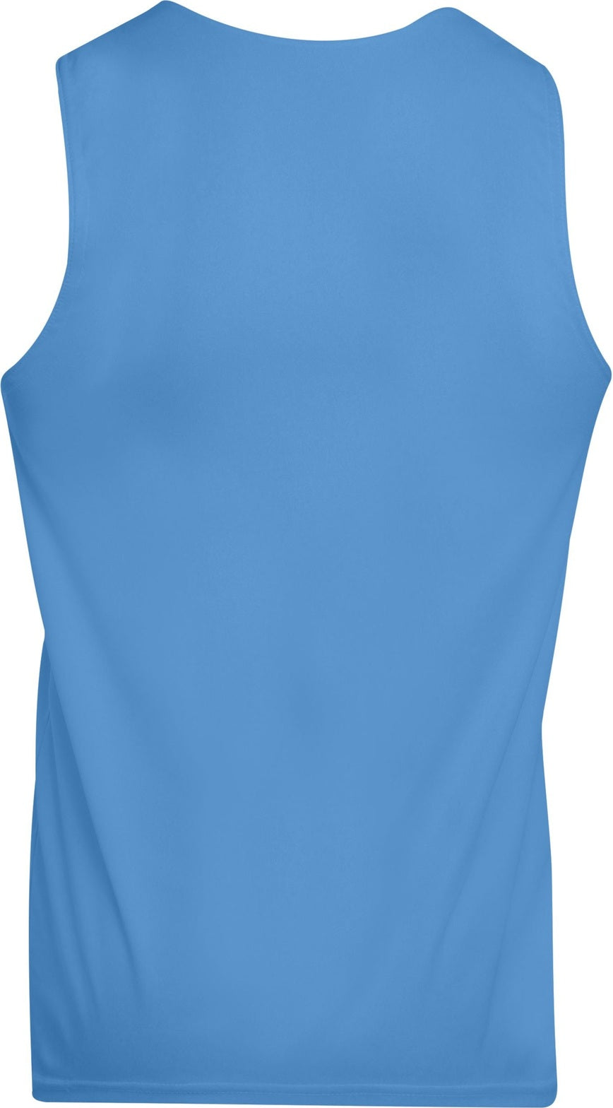 Rear View of COLUMBIA BLUE/WHITE YOUTH REVERSIBLE WICKING TANK