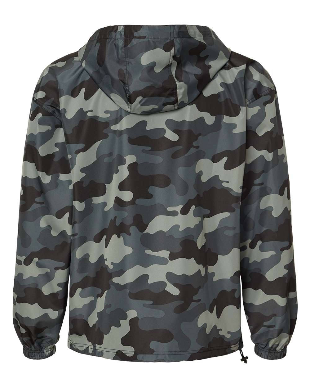 Front View of Concrete Camo Packable Anorak Jacket - CO200