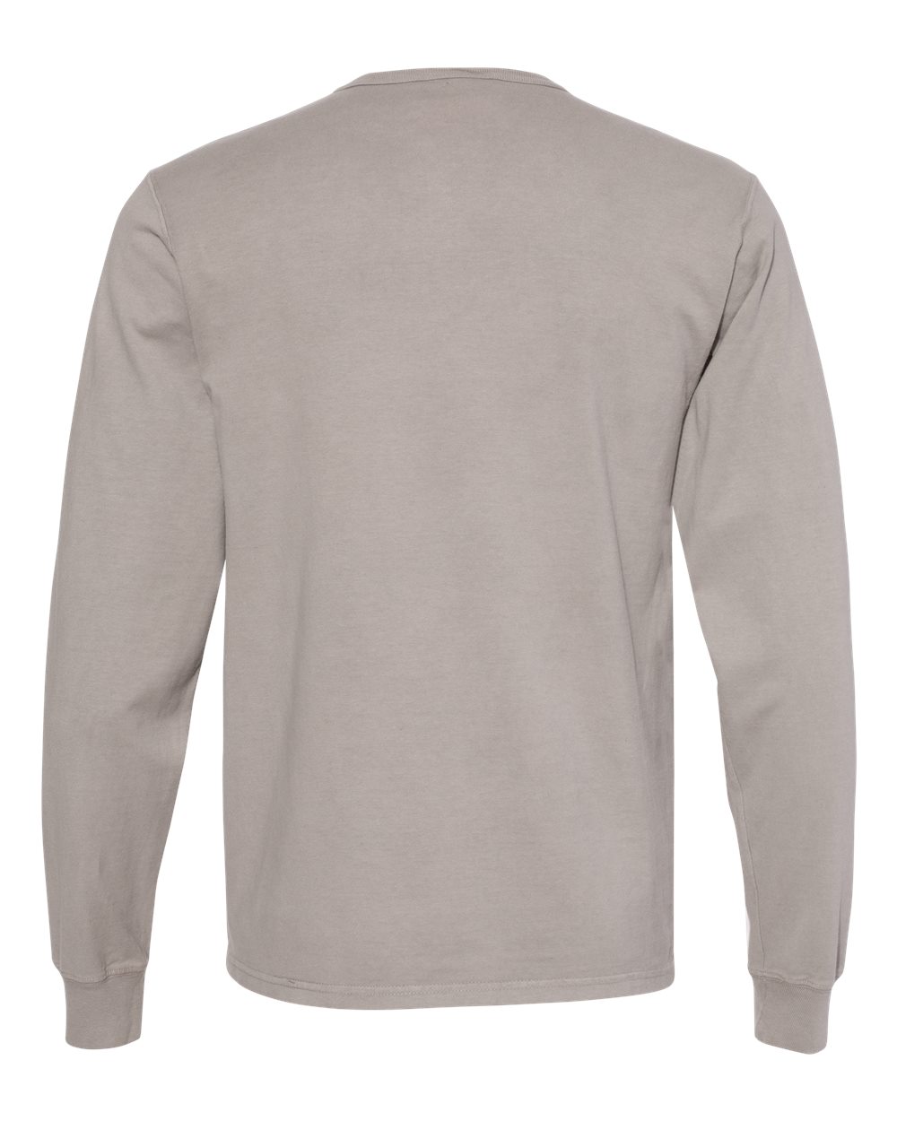Front View of Concrete Garment-Dyed Long Sleeve T-Shirt - CD200