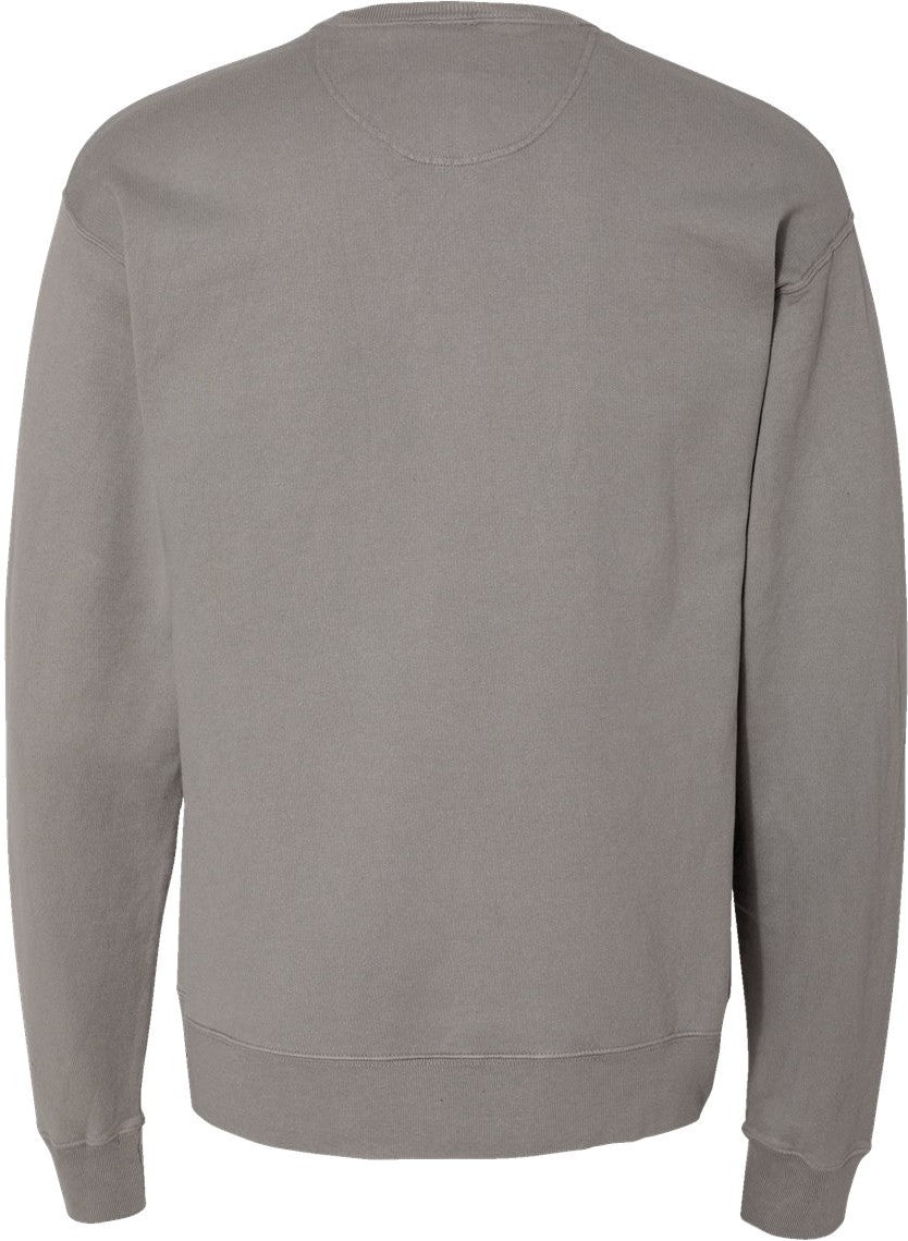 Front View of Concrete Grey Garment-Dyed Crewneck Sweatshirt - GDH400