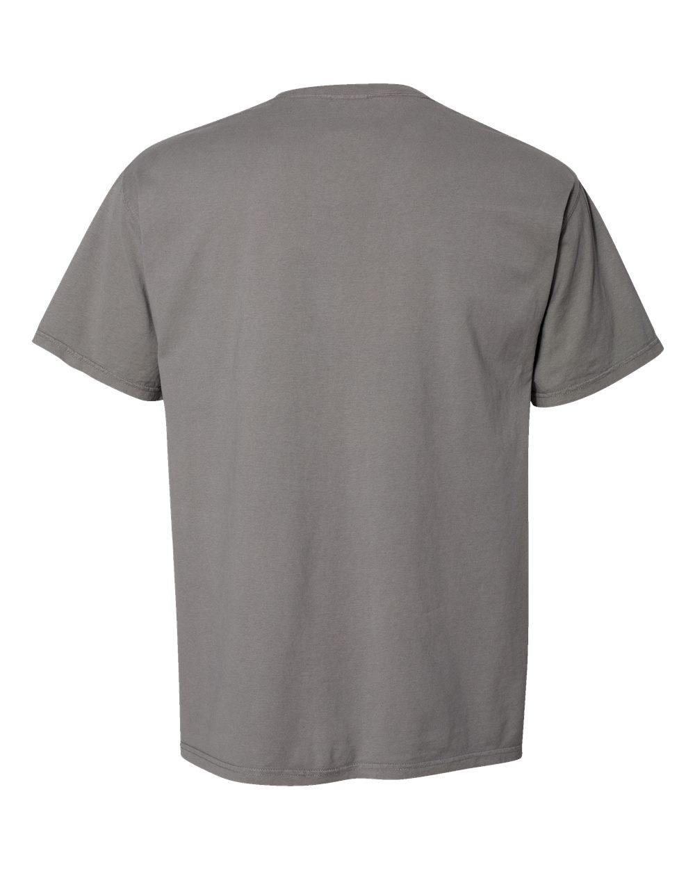 Rear View of Concrete Grey Garment-Dyed T-Shirt - GDH100