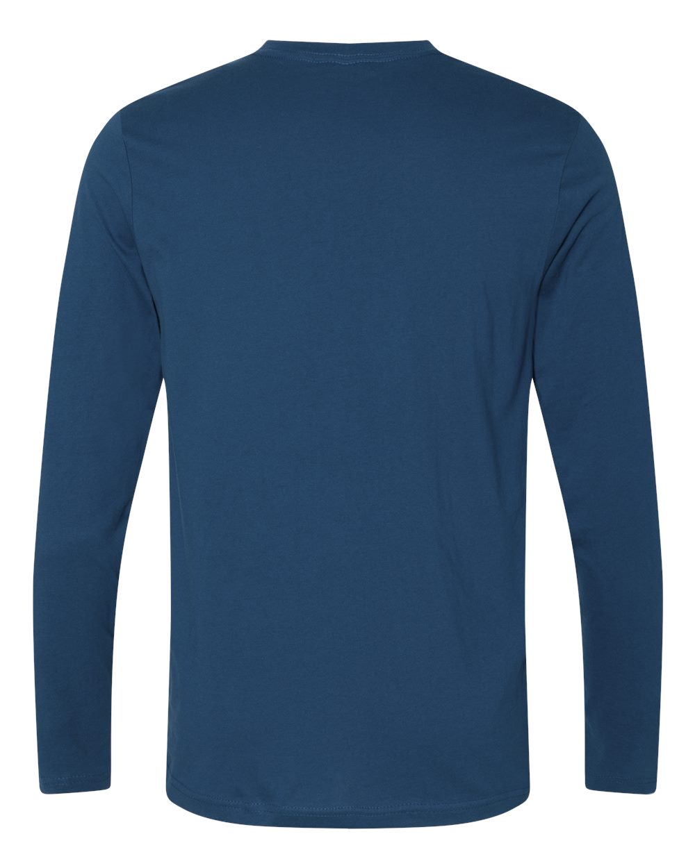 Front View of Cool Blue Cotton Long Sleeve T-Shirt - 3601