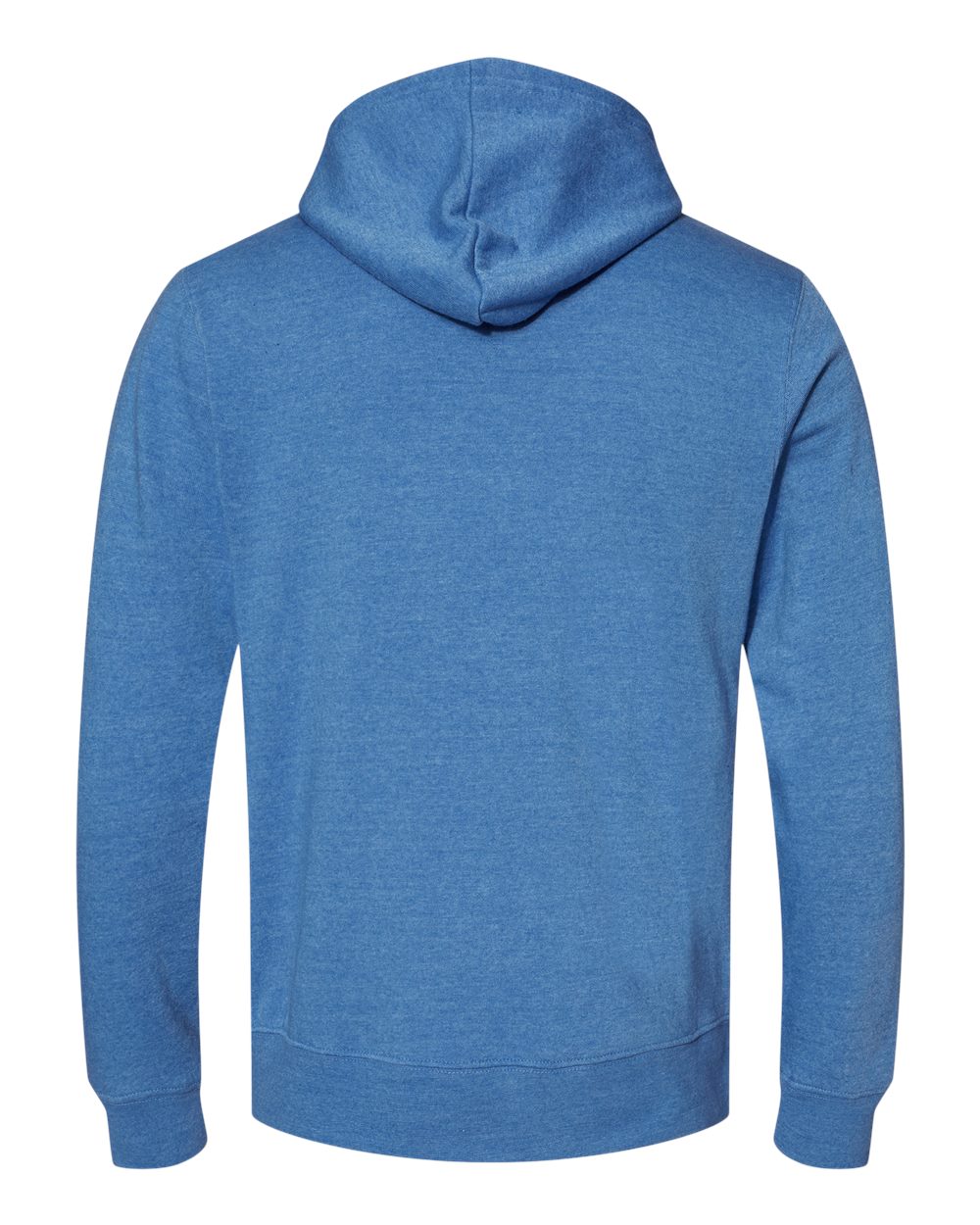 Rear View of Cool Royal Heather Gaiter Fleece Hooded Sweatshirt - 8879