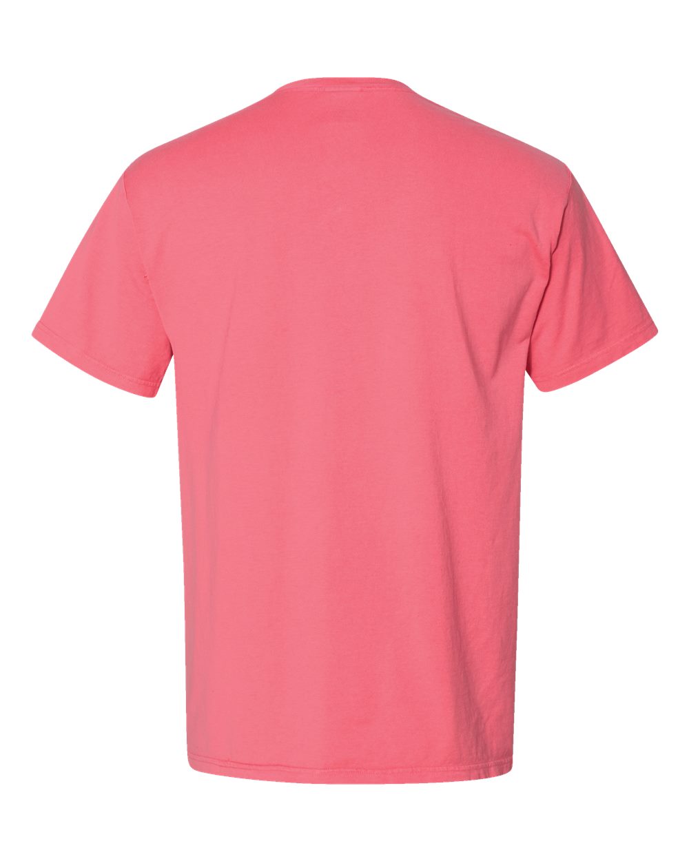 Rear View of Coral Craze Garment-Dyed Pocket T-Shirt - GDH150