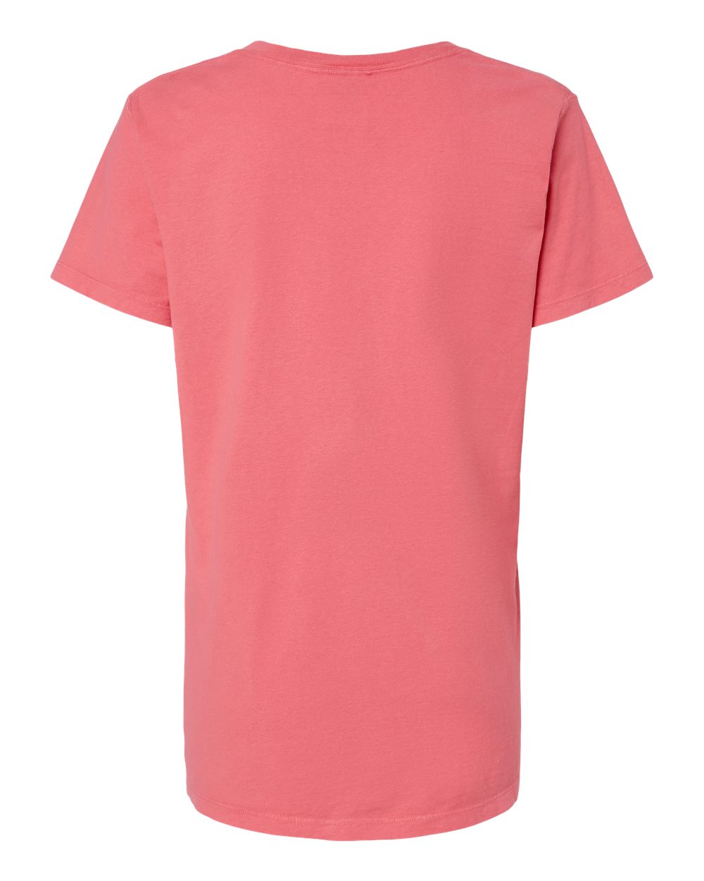 Front View of Coral Craze Garment-Dyed Women's V-Neck T-Shirt - GDH125