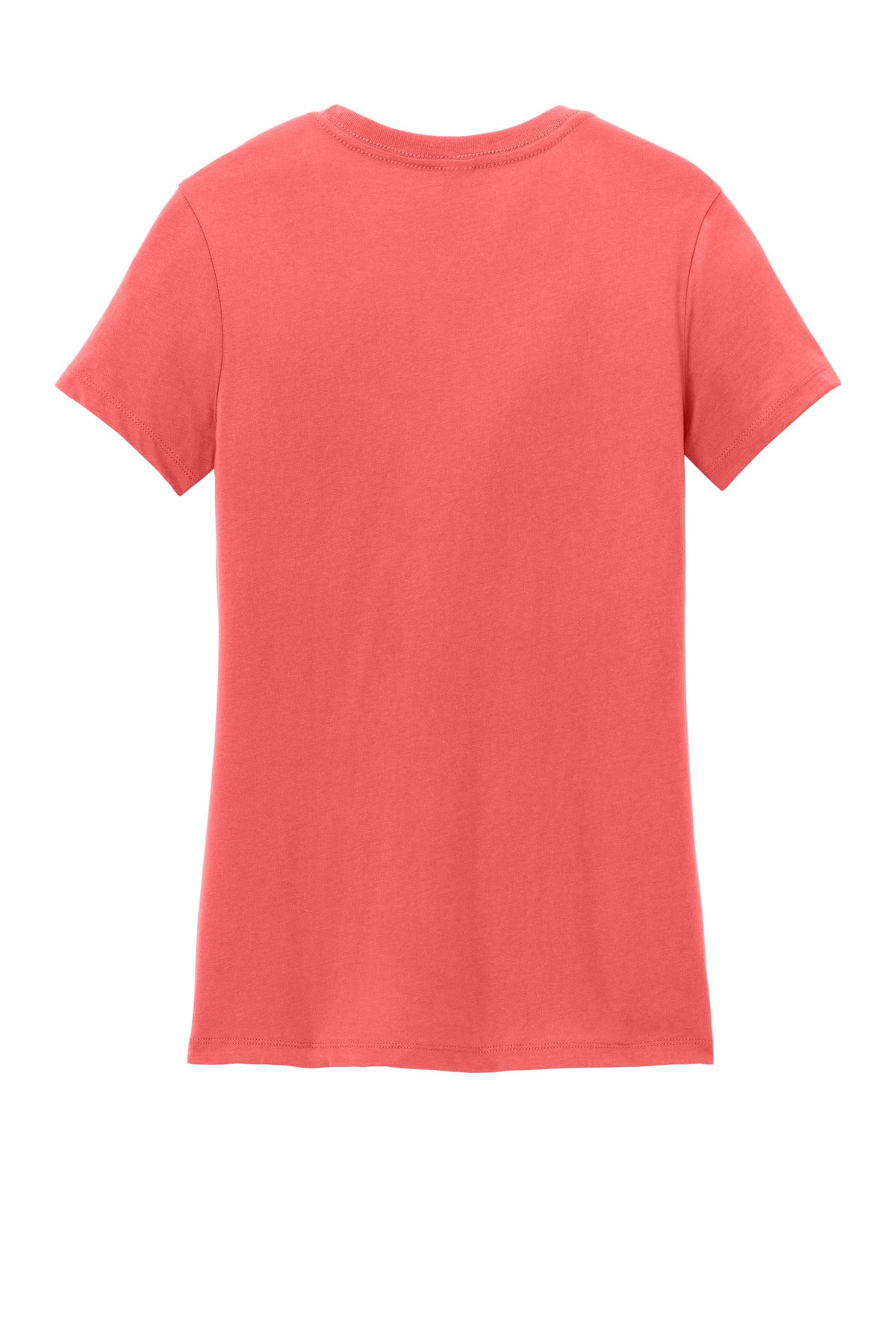 Front View of Coral District Women's Perfect Weight Tee. DM104L