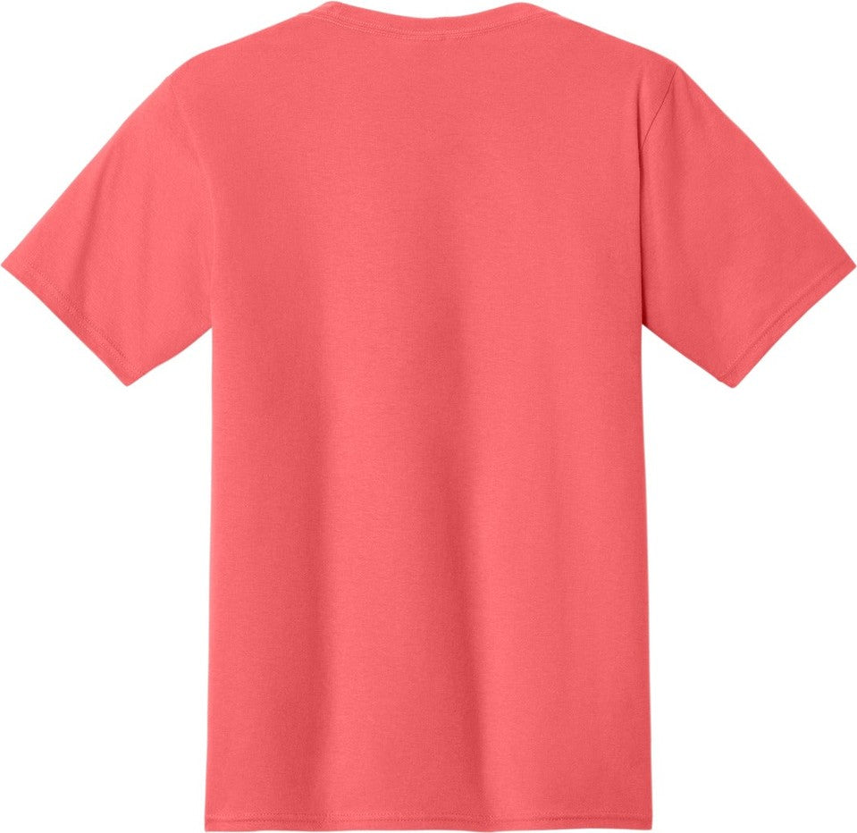 Rear View of Coral Port & Co Fan Favorite Tee. PC450
