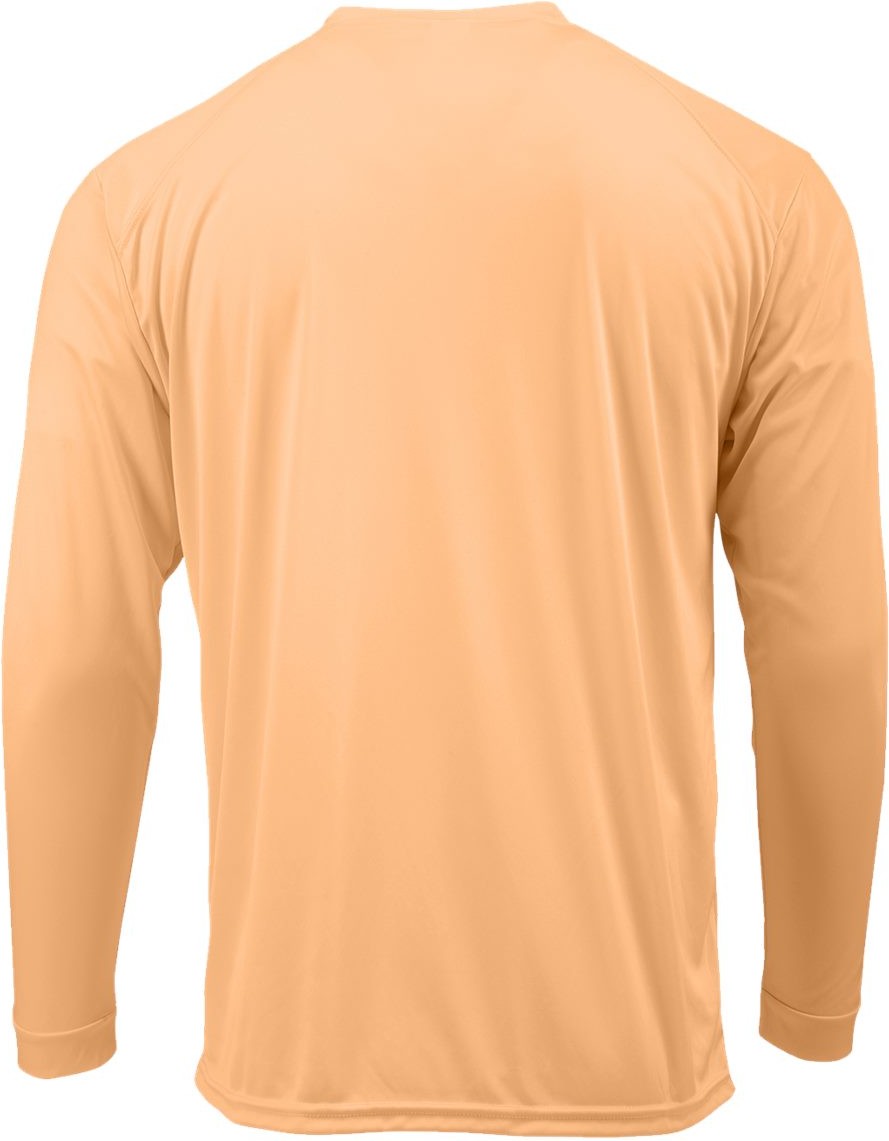 Rear View of Coral Youth Long Islander Performance Long Sleeve T-Shirt - 218Y
