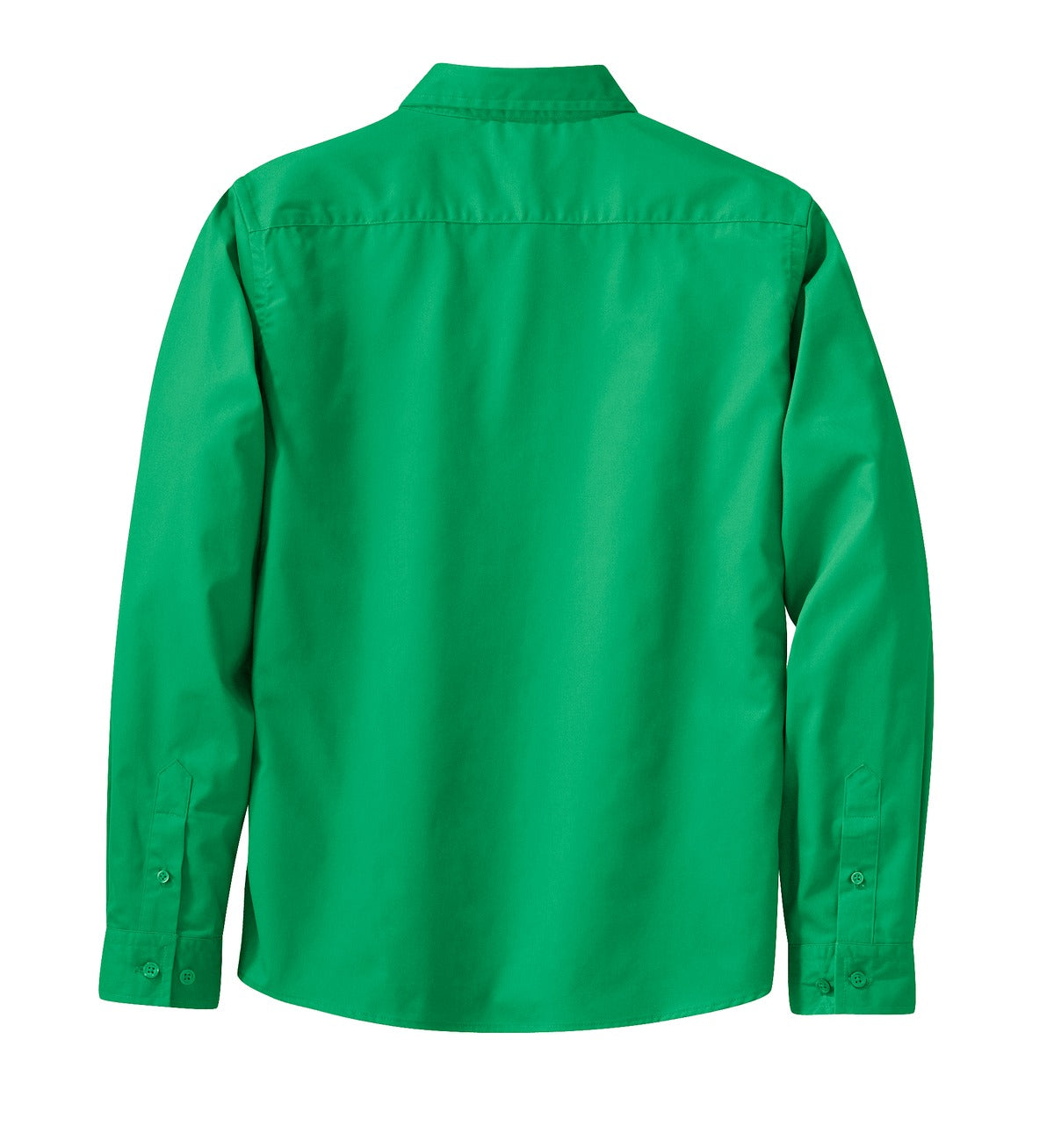 Front View of Court Green Port Authority Women's Long Sleeve Easy Care Shirt. L608