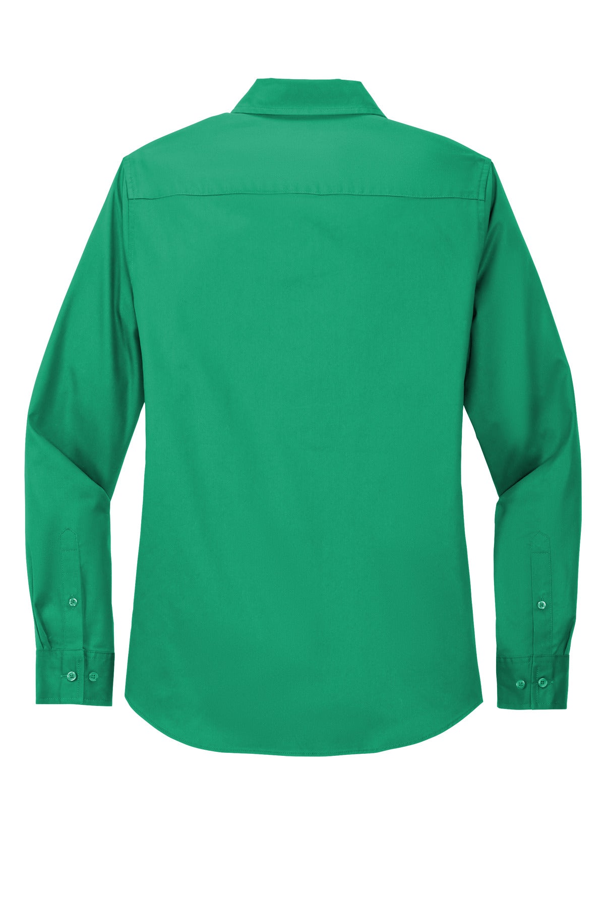 Rear View of Court Green Port Authority Women's Long Sleeve Easy Care Shirt. L608