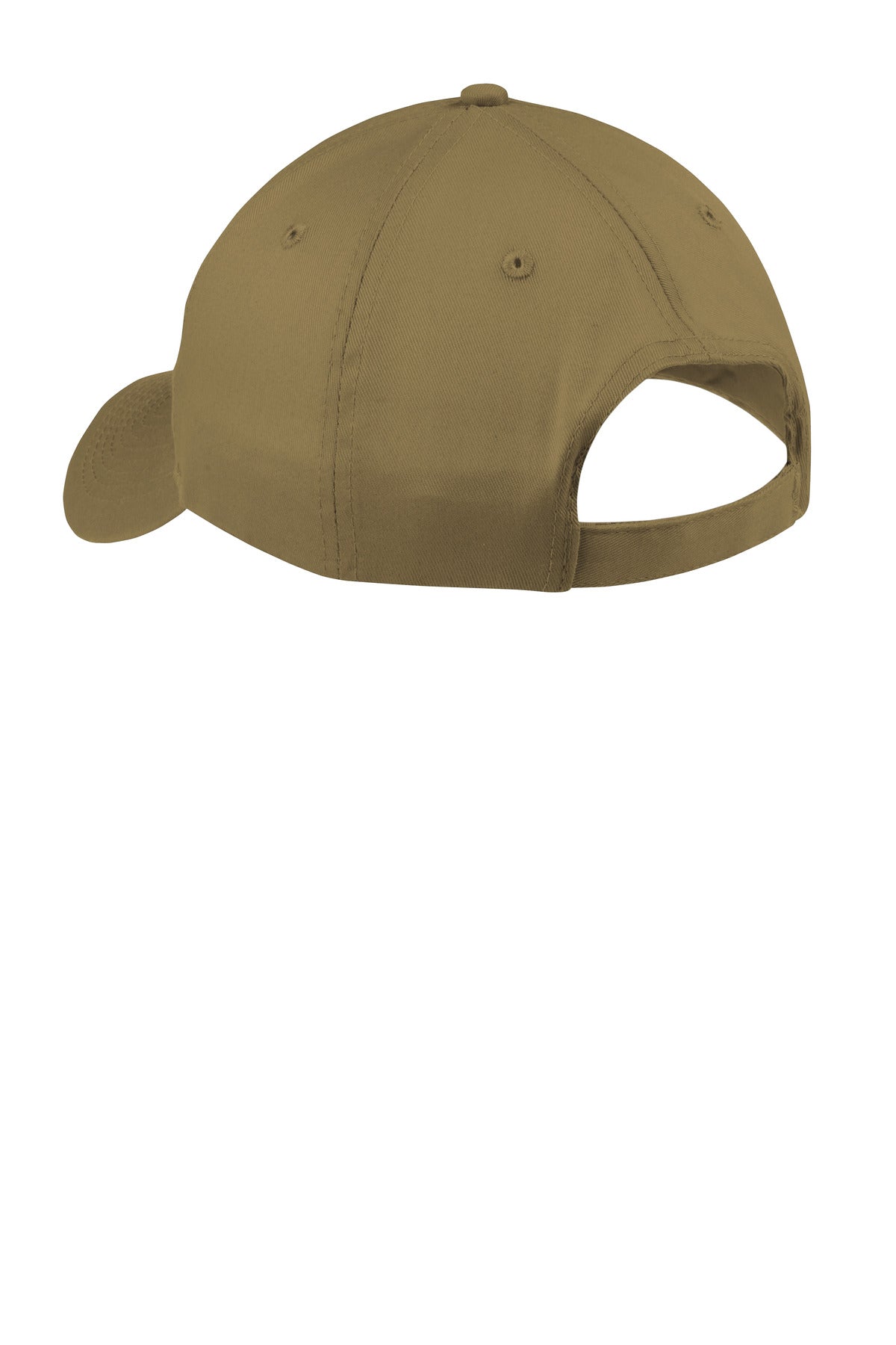 Coyote Brown Port Authority Six-Panel Twill Cap. CP80