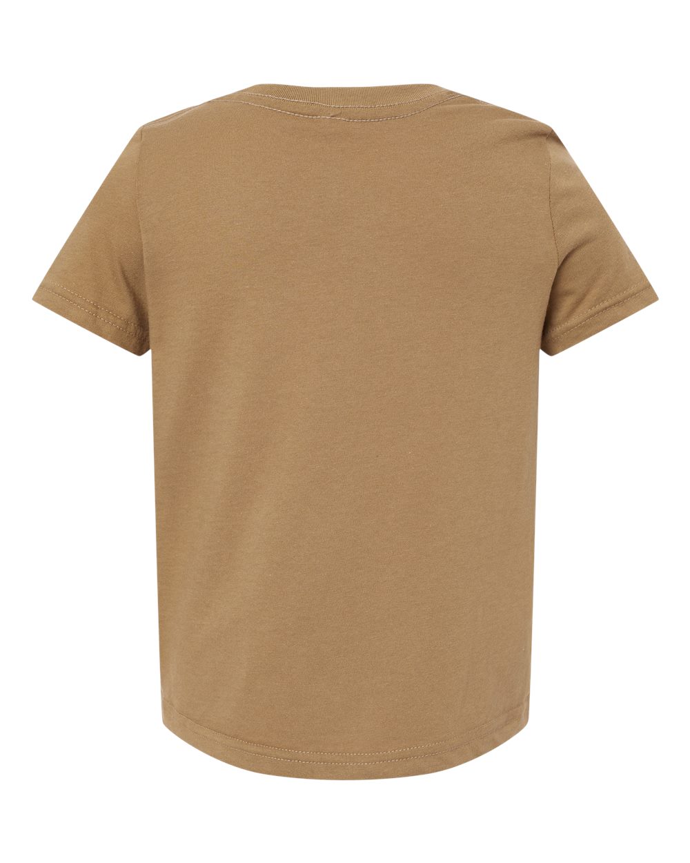Front View of Coyote Brown Toddler Fine Jersey Tee - 3321