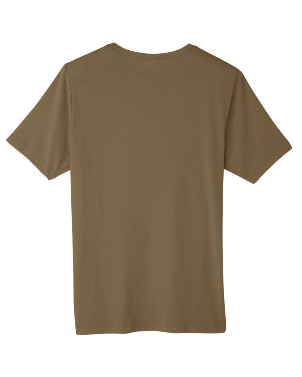 Front View of Coyote Brown Unisex Fusion ChromaSoft™ Performance T-Shirt - CE111