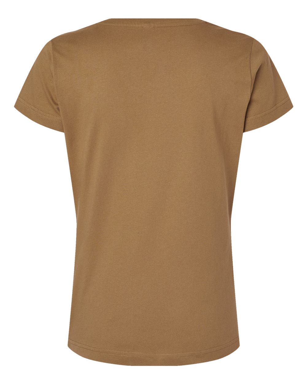 Front View of Coyote Brown Women's Fine Jersey Tee - 3516