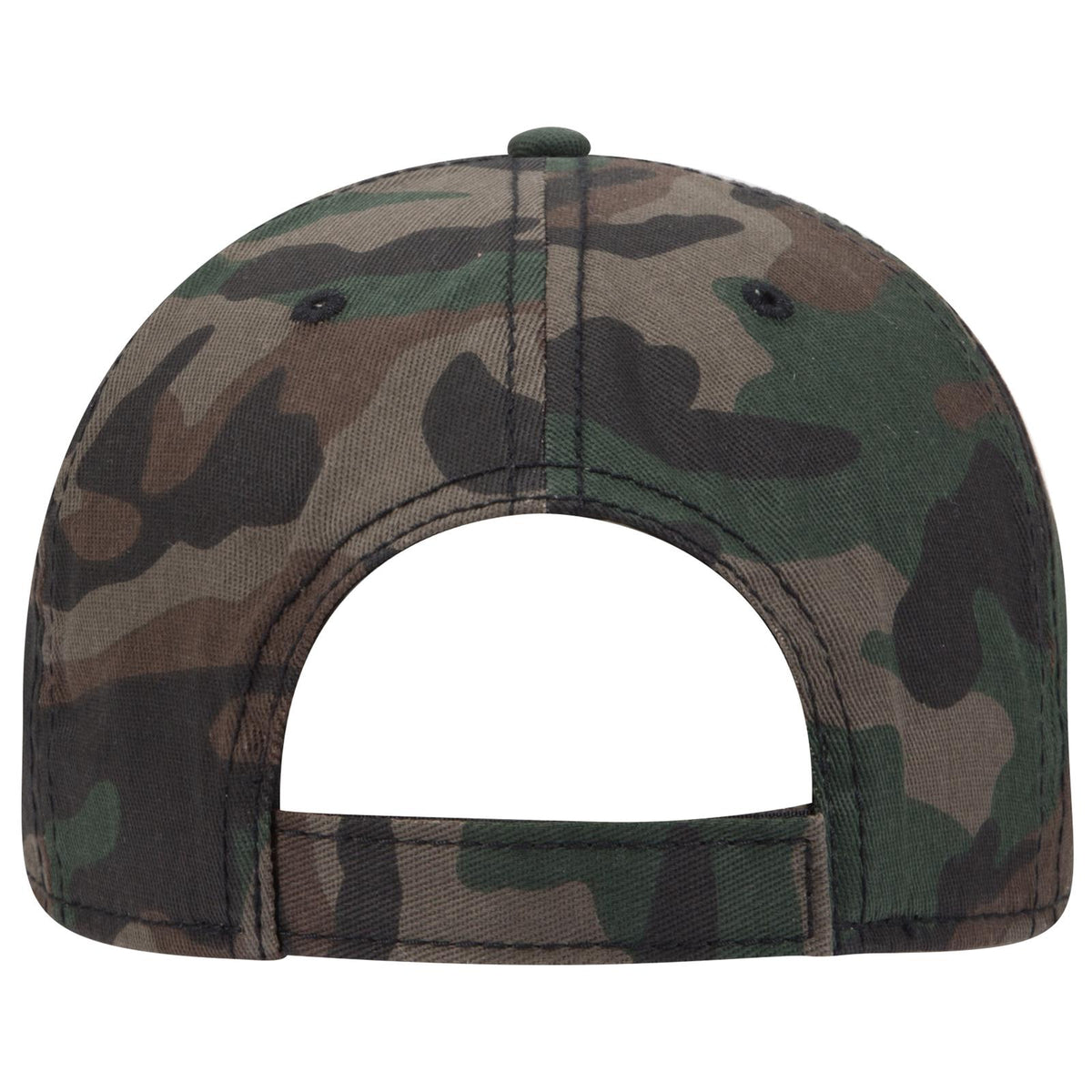 Rear View of CP004 - Camo 004 OTTO CAP Camouflage 6 Panel Low Profile Baseball Cap