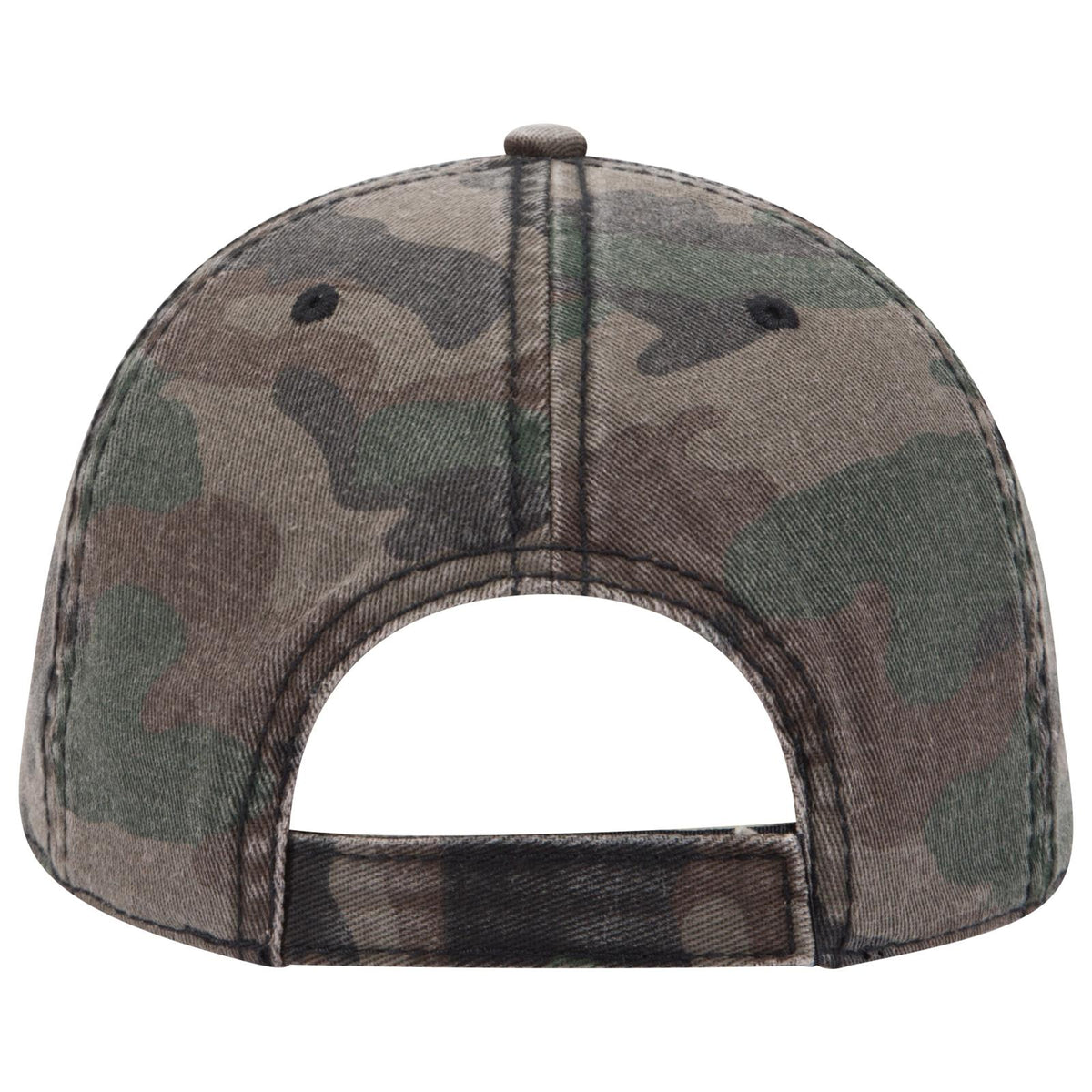 Rear View of CP004 - Camo 004 OTTO CAP Camouflage 6 Panel Low Profile Baseball Cap