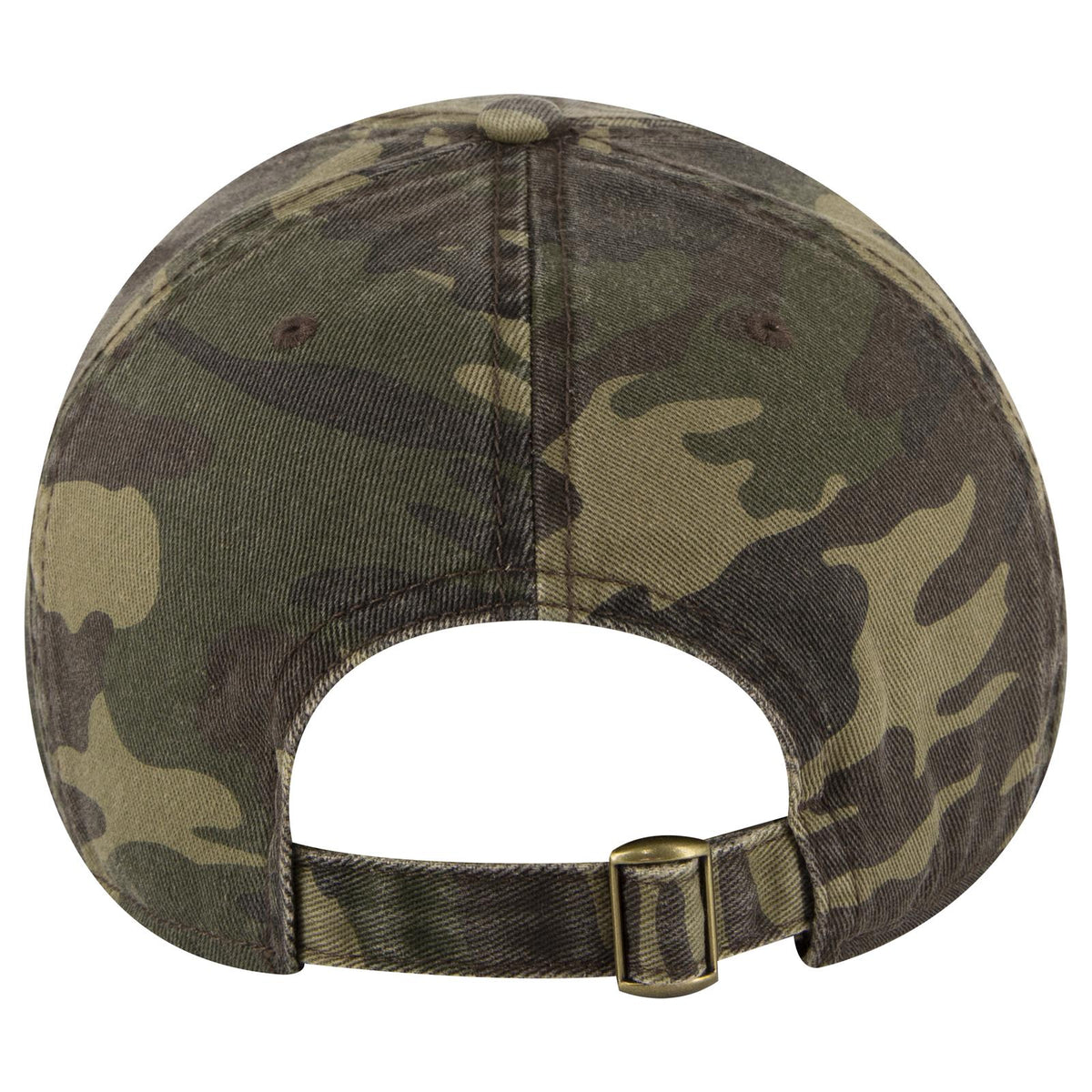 Rear View of CP008 - Camo 008 OTTO CAP 6 Panel Low Profile Baseball Cap