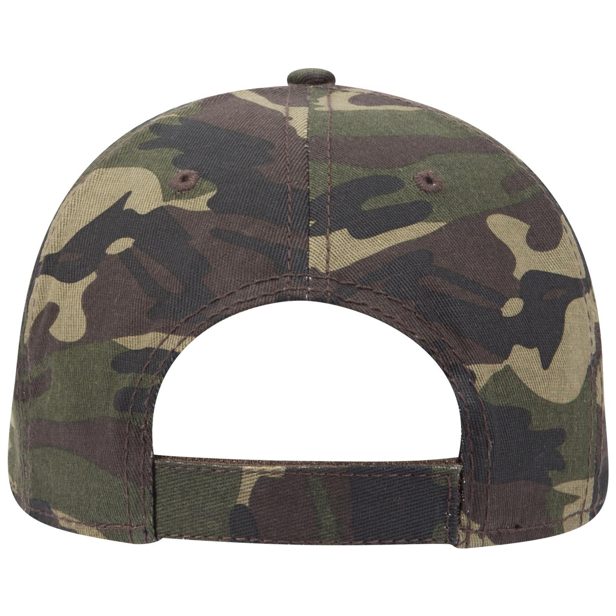 Rear View of CP008 - Camo 008 OTTO CAP Camouflage 6 Panel Low Profile Baseball Cap