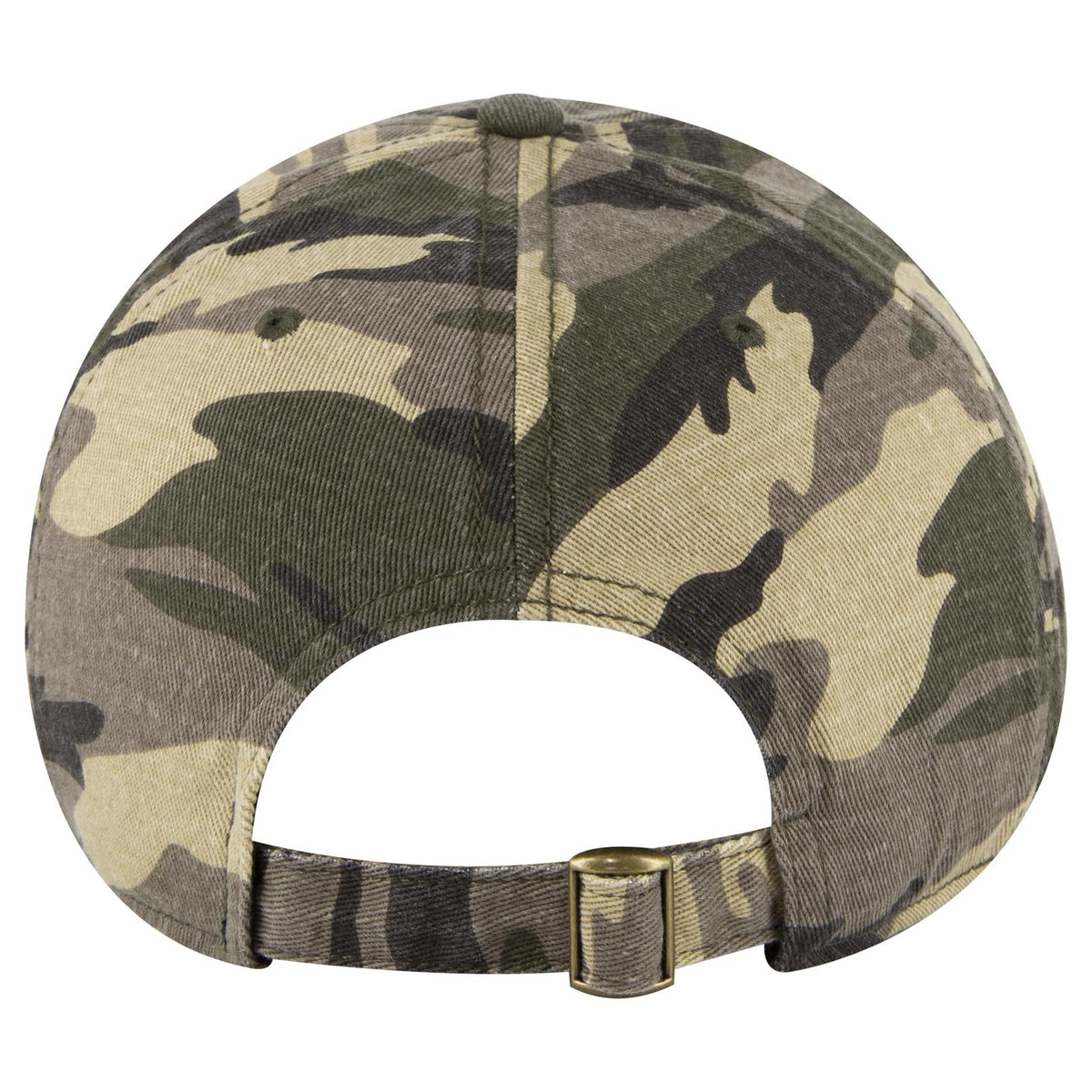 Rear View of CP010 - Camo 010 OTTO CAP 6 Panel Low Profile Baseball Cap
