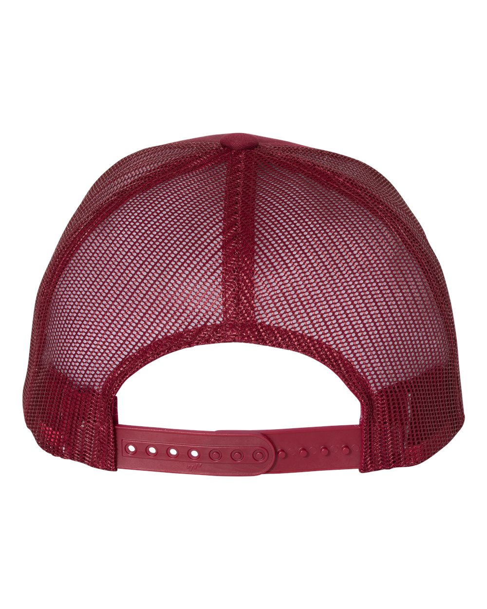 Rear View of Cranberry Retro Trucker Cap - 6606