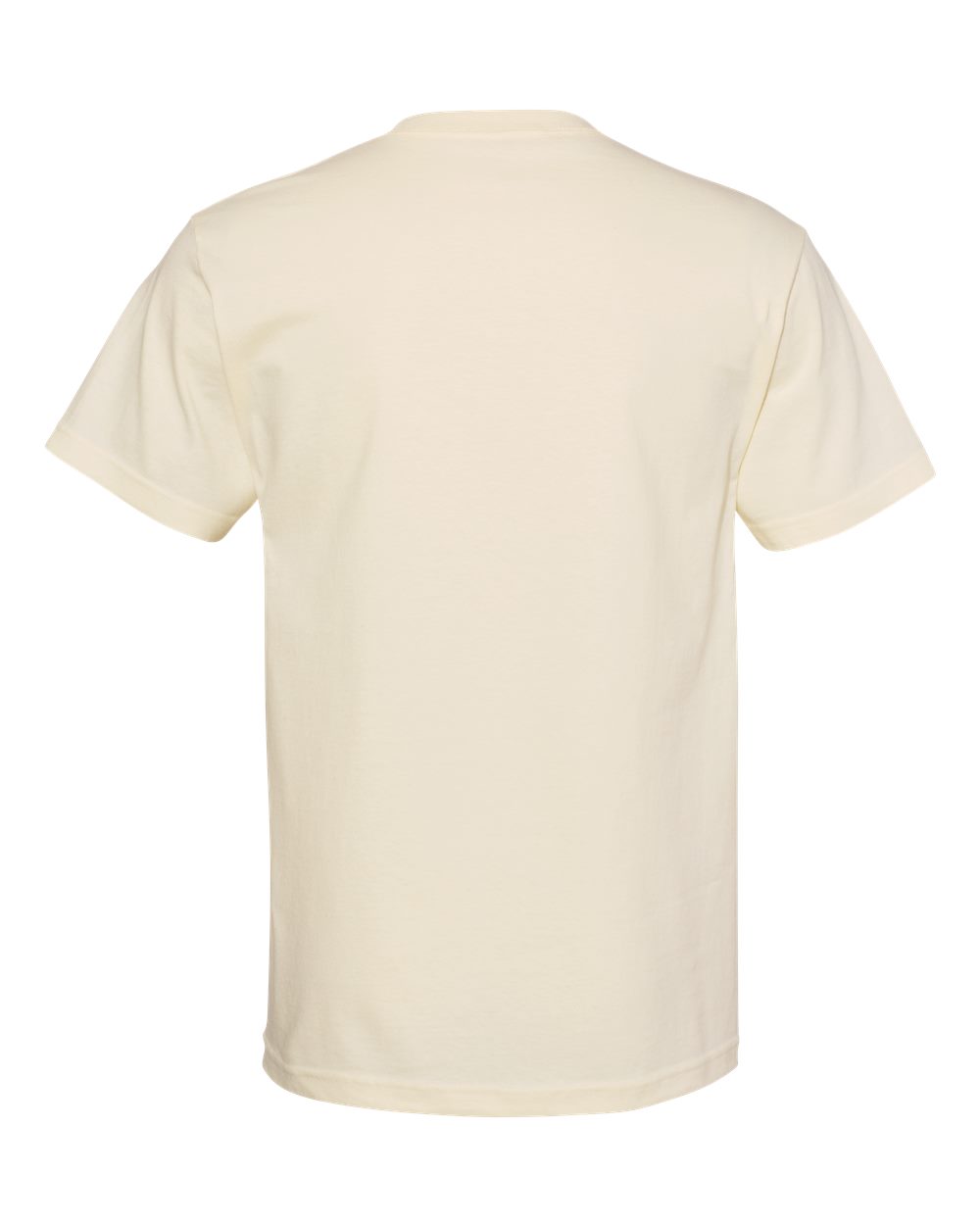 Front View of Cream Heavyweight Cotton Tee - 1301