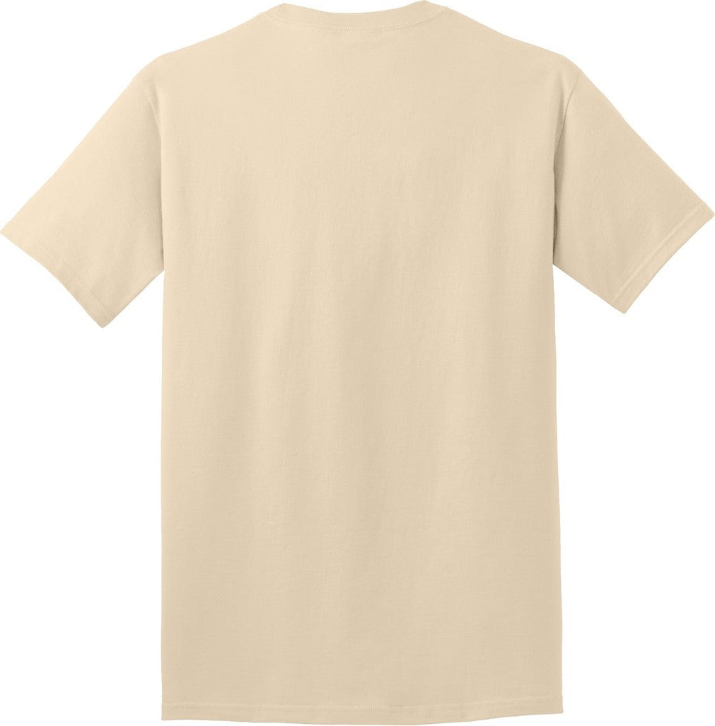 Front View of Creme Port & Co Core Cotton Tee. PC54