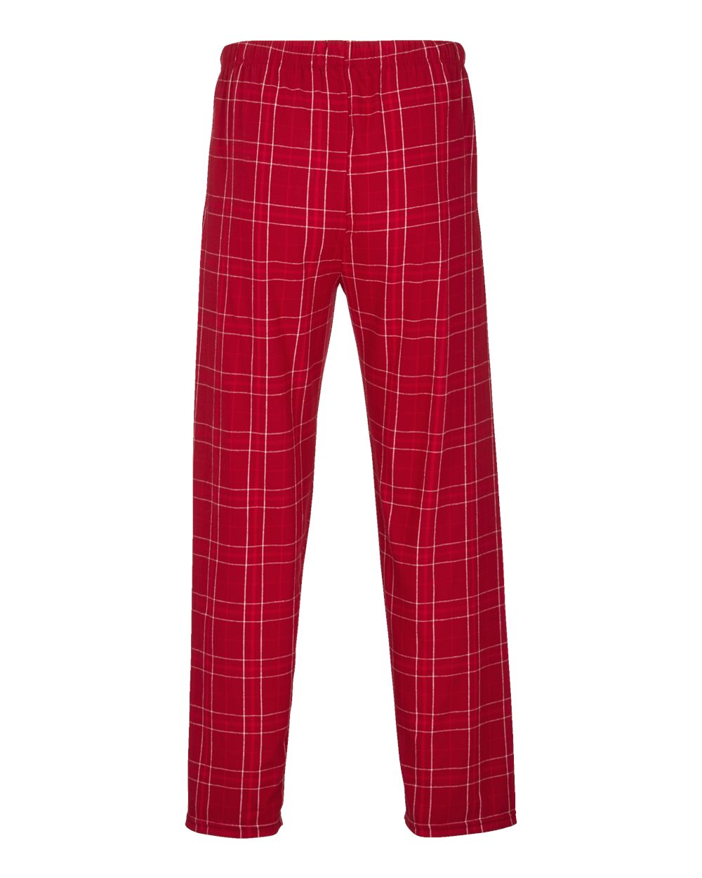 Front View of Crimson Field Day Plaid Harley Flannel Pants - BM6624