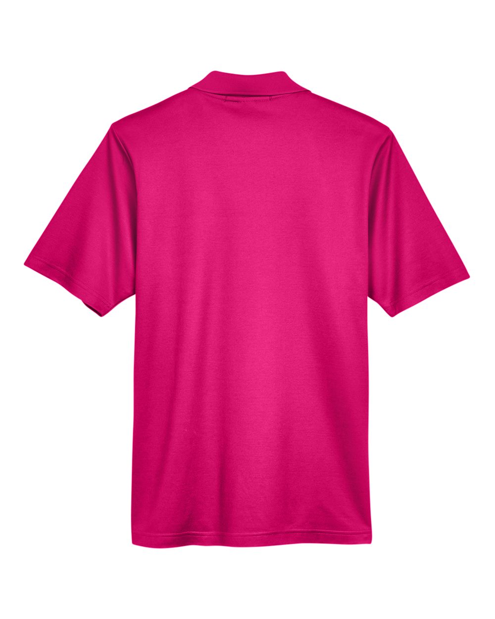Front View of Crown Raspberry Men's CrownLux Performance® Plaited Polo - DG20