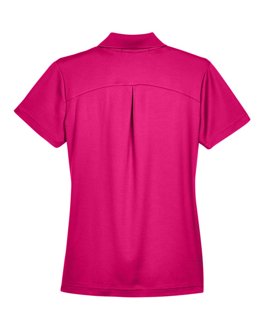 Front View of Crown Raspberry Women's CrownLux Performance® Plaited Polo - DG20W
