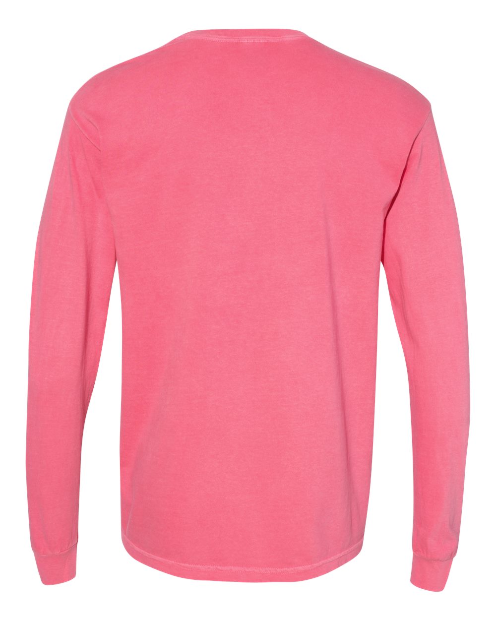 Front View of Crunchberry Garment-Dyed Heavyweight Long Sleeve T-Shirt - 6014