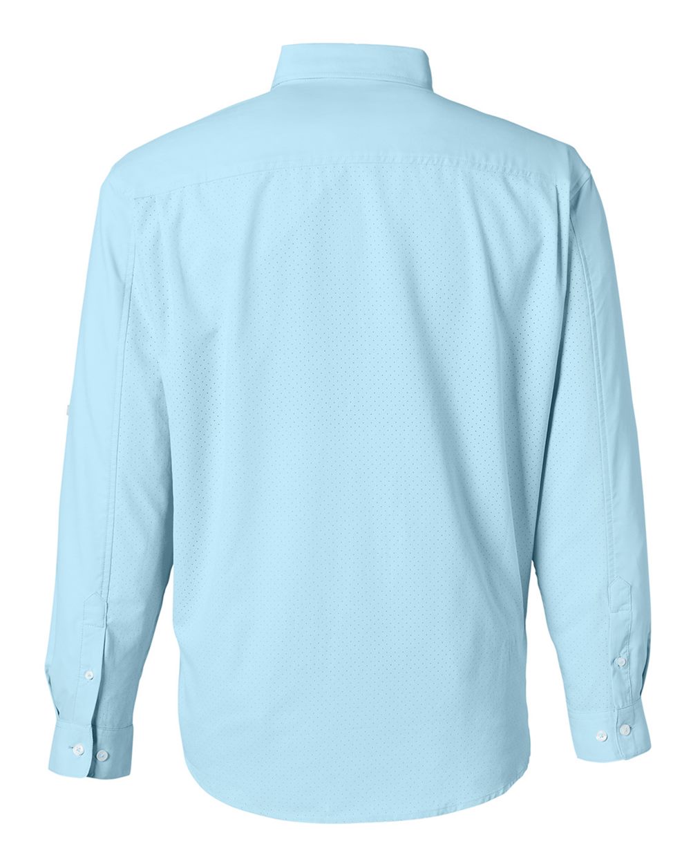 Rear View of Crystal Blue Tide Point Long Sleeve Shirt - H150172