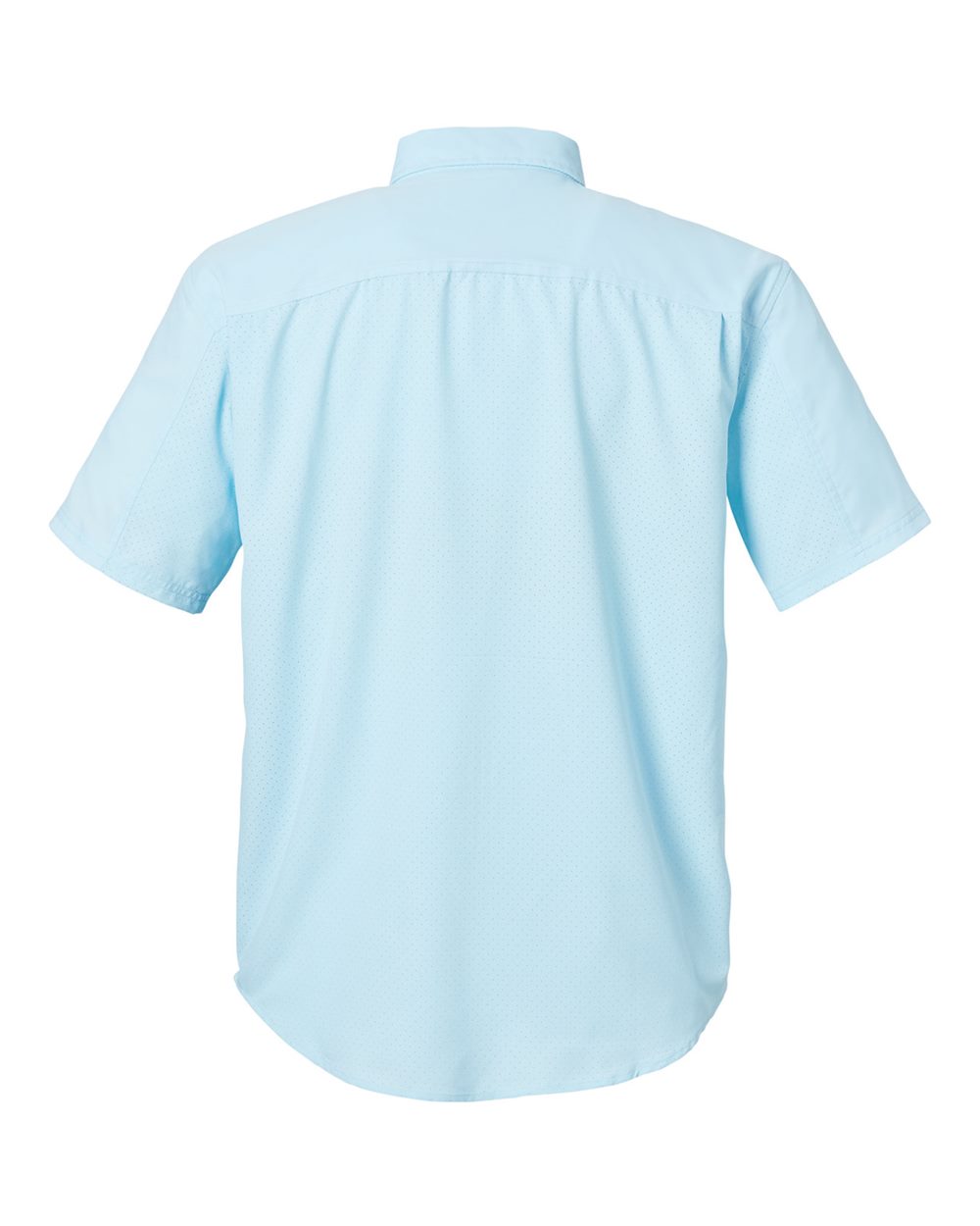 Rear View of Crystal Blue Tide Point Short Sleeve Shirt - H150171