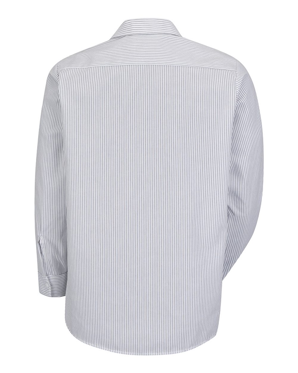 Front View of CW-White/ Charcoal Premium Long Sleeve Work Shirt - Tall Sizes - SP10T