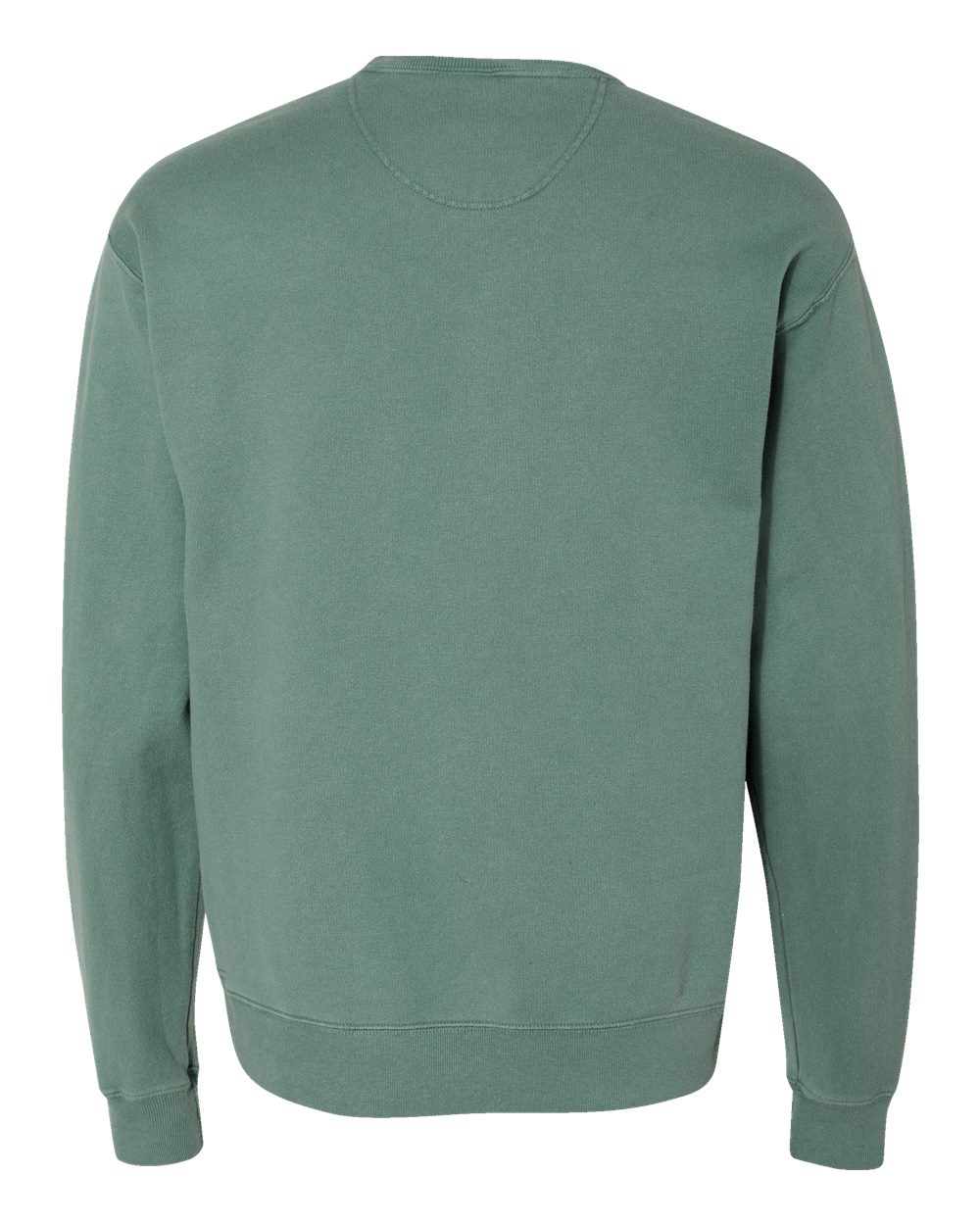 Front View of Cypress Green Garment-Dyed Crewneck Sweatshirt - GDH400