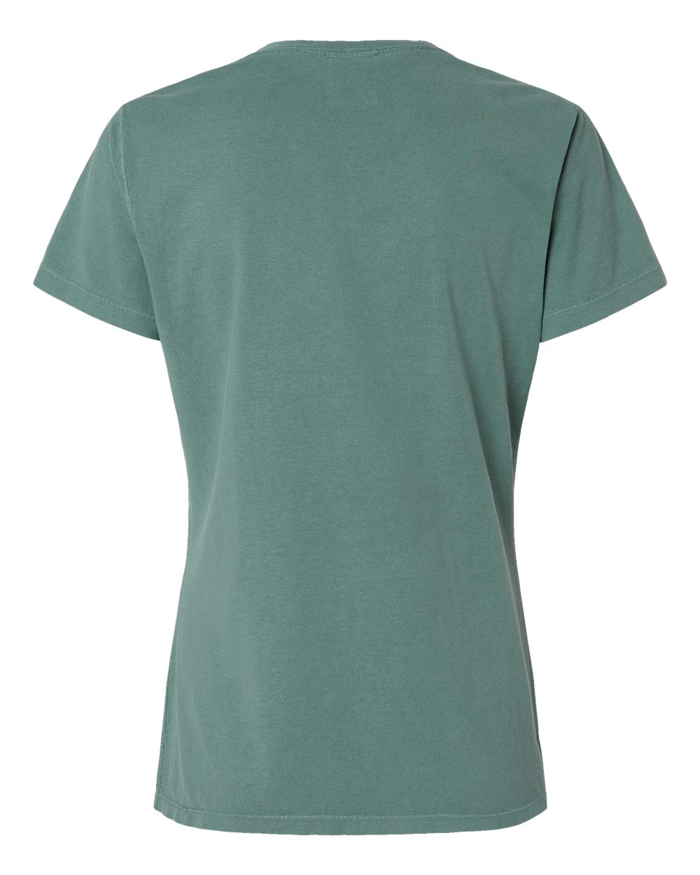Front View of Cypress Green Garment-Dyed Women's V-Neck T-Shirt - GDH125
