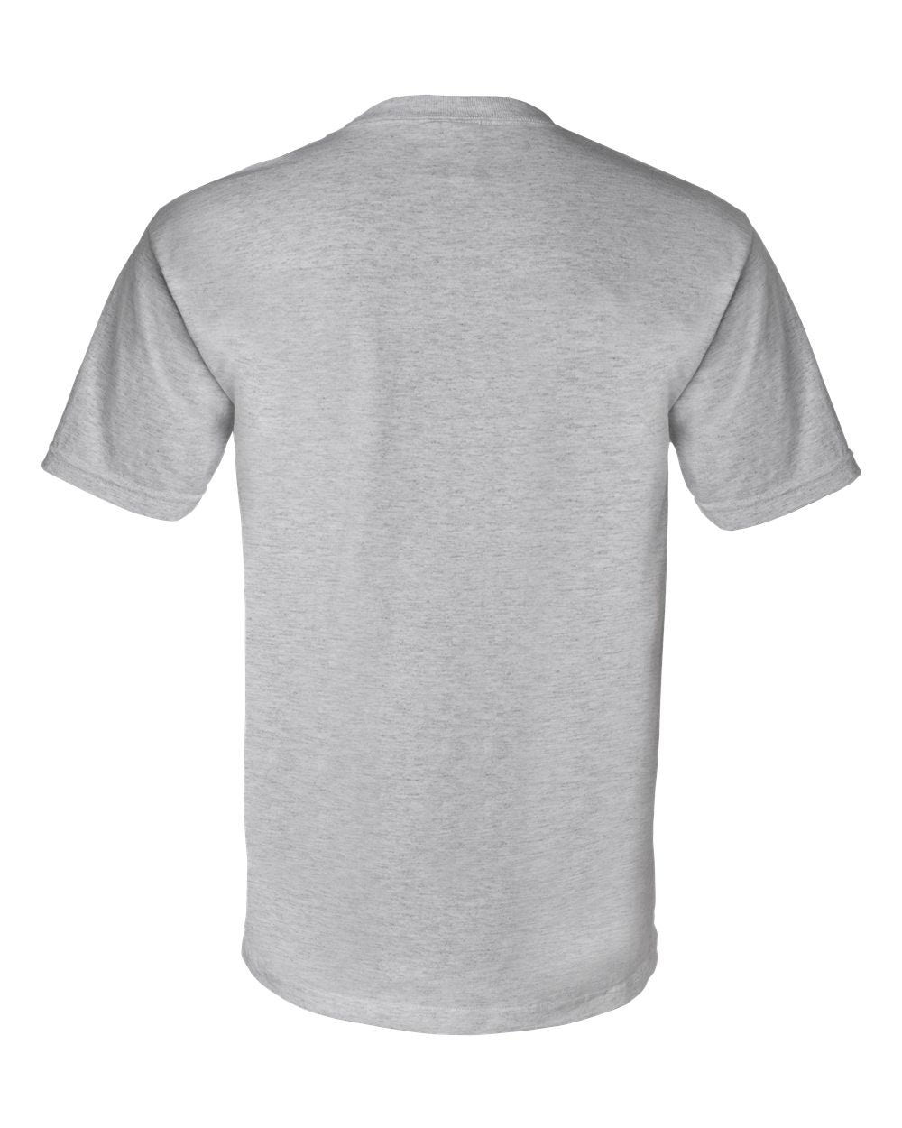 Rear View of Dark Ash Union-Made Pocket T-Shirt - 3015