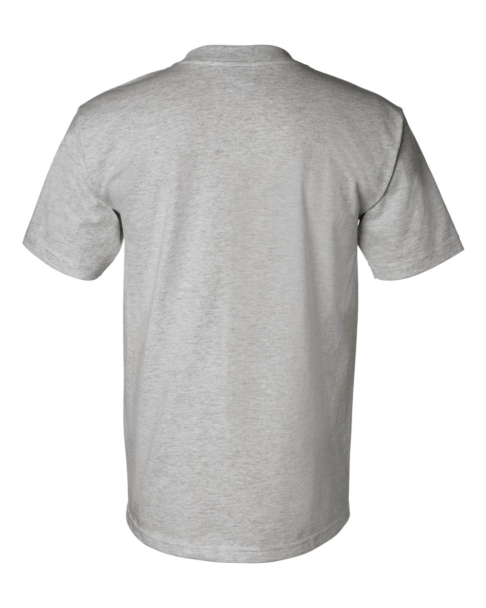 Rear View of Dark Ash USA-Made Heavyweight T-Shirt - 5100