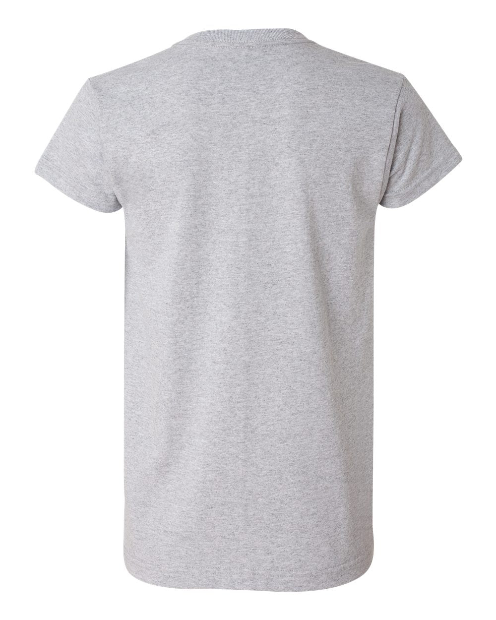 Rear View of Dark Ash Women&#39;s USA-Made T-Shirt - 3325